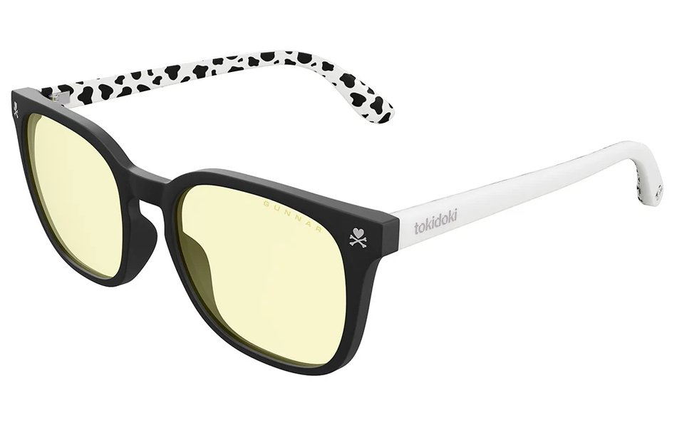 GUNNAR kancelářske/herní brýle MOZZARELLA ONYX/LATTE jantarová skla BLF 65 GUNNAR focus MOZ-04001