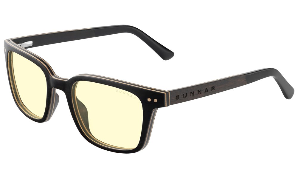 GUNNAR kancelářske/herní brýle MUIR EBONY * jantárová skla * BLF 65 * GUNNAR focus MUR-12301