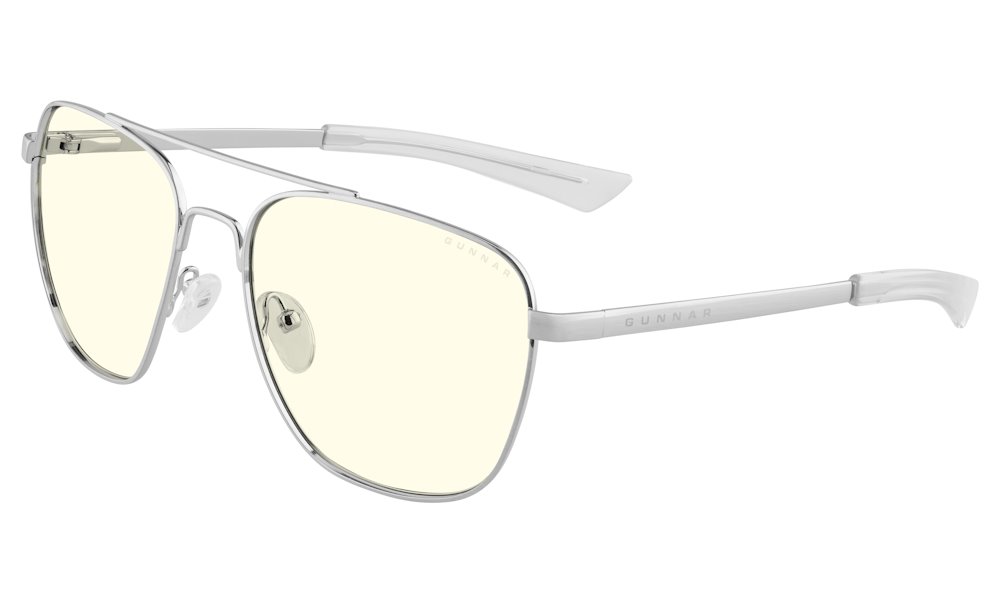 GUNNAR kancelářske/herní brýle MUSTANG CHROME čirá skla BLF 35 GUNNAR focus MUS-00309