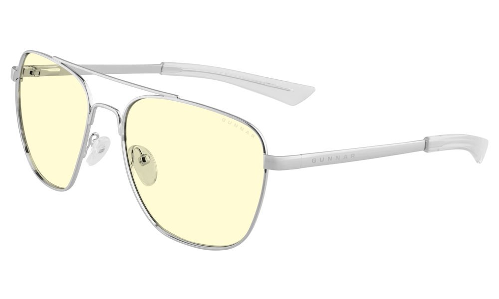 GUNNAR kancelářske/herní brýle MUSTANG CHROME jantarová skla BLF 65 GUNNAR focus MUS-00301