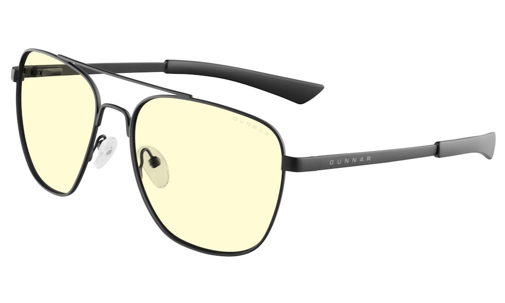 GUNNAR kancelářske/herní brýle MUSTANG ONYX jantarová skla BLF 65 GUNNAR focus MUS-00101