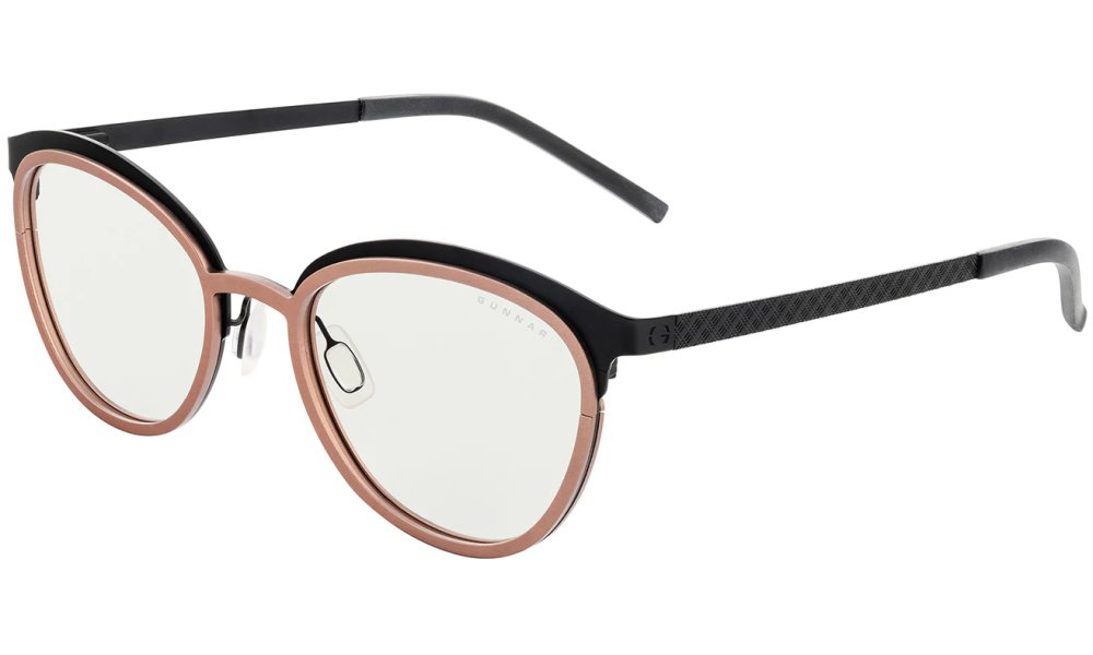 GUNNAR kancelářske/herní brýle PALOMAR ONYX-BLUSH čirá skla-PRO BLF 35 GUNNAR focus PAL-11830