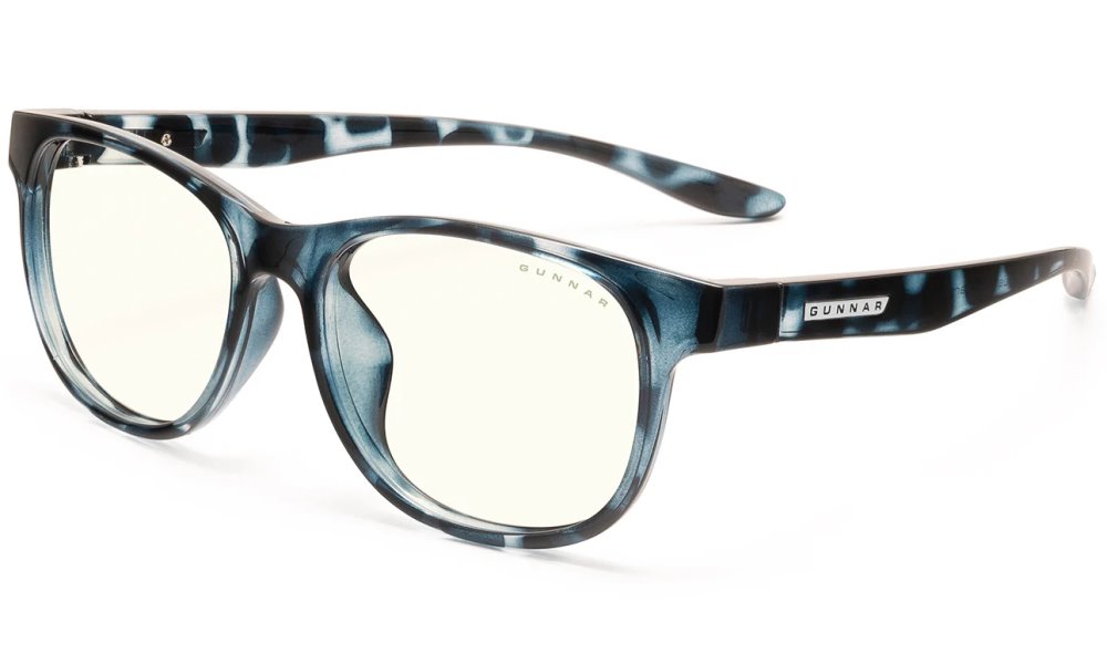 GUNNAR kancelářske/herní brýle RUSH KIDS LARGE (8-12) NAVY TORTOISE čirá skla BLF 35 NATURAL focus RUS-09709