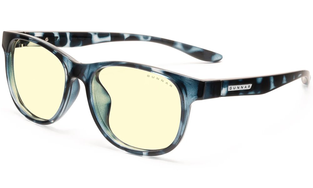 GUNNAR kancelářske/herní brýle RUSH KIDS LARGE (8-12) NAVY TORTOISE jantarová skla BLF 65 NATURAL focus RUS-09701