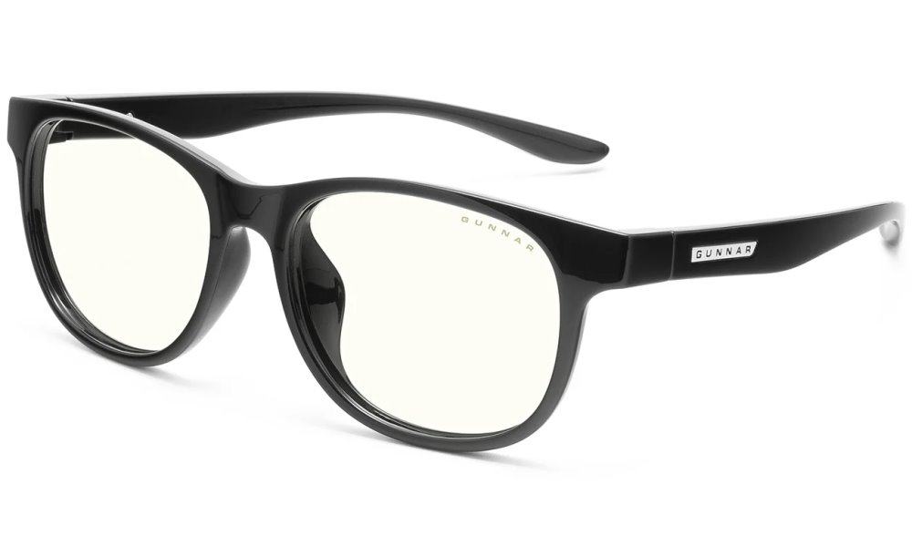 GUNNAR kancelářske/herní brýle RUSH KIDS LARGE (8-12) ONYX čirá skla BLF 35 NATURAL focus RUS-11209