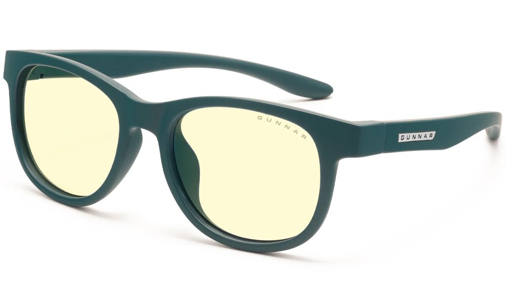 GUNNAR kancelářske/herní brýle RUSH KIDS SMALL (4-8) TEAL jantarová skla BLF 65 NATURAL focus RUS-09801