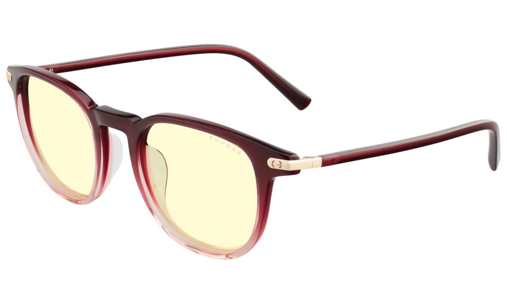 GUNNAR kancelářske/herní brýle SOFIA GARNET FADE CRYSTAL jantarová skla BLF 65 GUNNAR focus SOF-02201