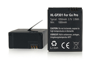 Hähnel HL-GP301/302 - GoPro AHDBT-301/302 1260mAh, 3.7V, 4,7 Wh 1000 166.0