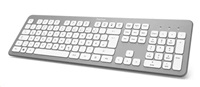 Hama bezdrátová klávesnice KW-700, stříbrná/bílá 182610