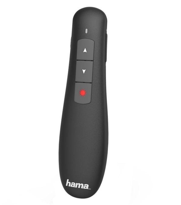 HAMA bezdrátový prezentér X-Pointer/ dosah 12 m/ USB/ černý 139915
