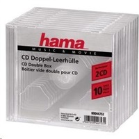 Hama CD obal Standard Double, 10 ks, priehľadný 44753