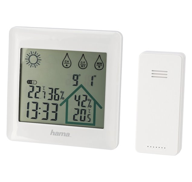 HAMA meteostanice Action/ elektronická/ bílá 186412