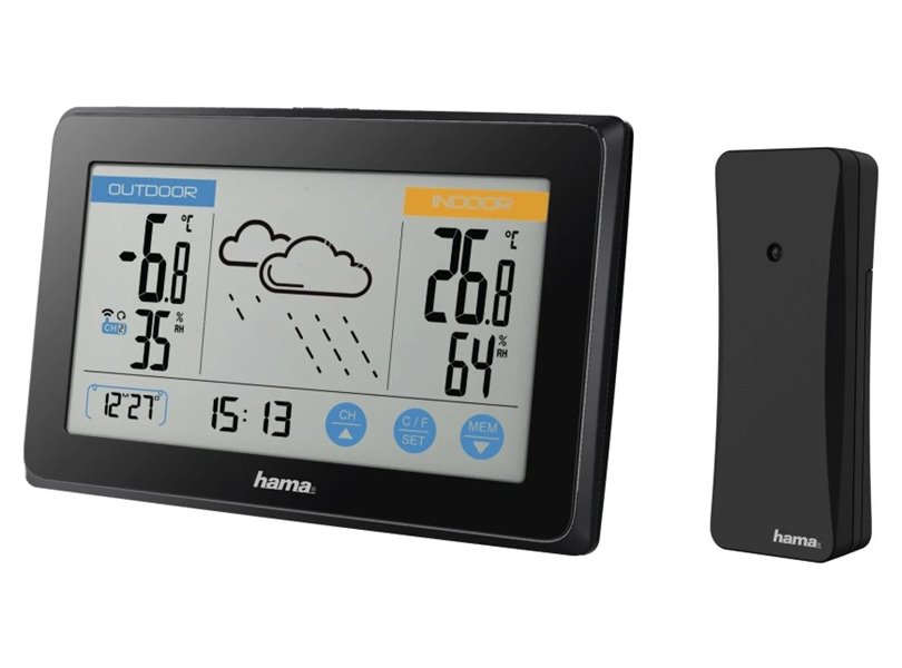HAMA meteostanice Touch/ černá 186314