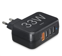 Hama rychlá síťová USB nabíječka 4x USB (1x QC), 33 W 201629