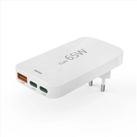 Hama rýchla USB nabíjačka GaN 2x USB-C + USB-A, PD/QC 65 W, plochá, skladacia 201976
