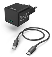 Hama set: rychlá USB nabíječka USB-C PD/QC 25 W + kabel USB C-C 1,5 m 201623