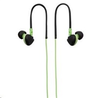 Hama slúchadlá s mikrofónom RUN, silikónové štuple, klip, zelená/čierna 135606