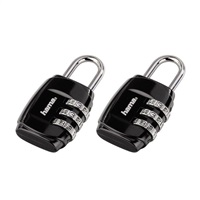 Hama zámok s numerickým kódom na batožinu, čierny, 2 ks 105317