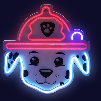 Hanging neon LED Paw Patrol on plexiglass - Marshall OW-130646 GSM189319