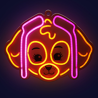 Hanging neon LED Paw Patrol on plexiglass - Skye OW-130546 GSM189322