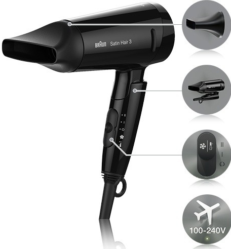HD 350 fén cestovný BRAUN 4210201107934