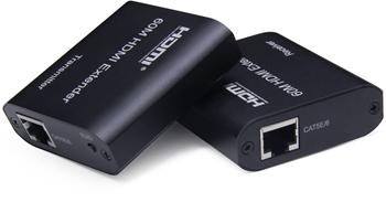 HDMI extender na 60m přes jeden kabel Cat5e/6/6a/7, HDMI extender na 60m přes jeden kabel Cat5e/6/6 KHEXT60-7