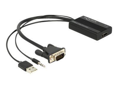 HDMI to VGA Adapter with Audio 25 cm, HDMI to VGA Adapter with Audio 25 cm 64172