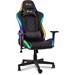 Herné kreslo Yenkee YGC 300RGB Stardust, čierne, podsvietené, polohovateľné 8590669299829