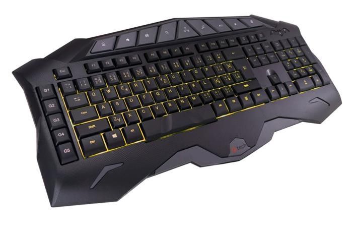 Herní klávesnice C-TECH Ixyon, pro gaming, CZ/SK, 7 barev podsvícení, programovatelná, černá, USB GKB-113
