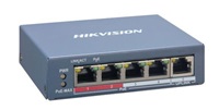 HIKVISION DS-3E1105P-EI, Smart managed switch 4x 100TX PoE + 1x 100TX uplink, 60W, Super PoE