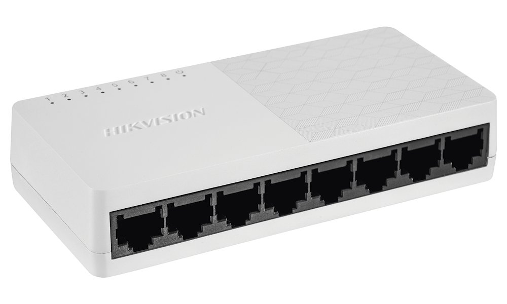 HIKVISION switch DS-3E0108D-O/ 8x port/ 10/100 Mbps RJ45 ports/ 1.6 Gbps/ napájení 5 VDC, 0.6 A 301802935
