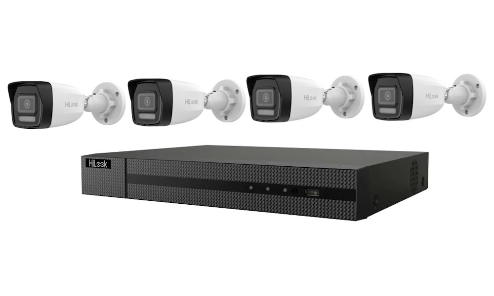 HiLook Powered by HIKVISION/ Smart Hybrid Light KIT/ 1x NVR-104MH-C/4P(D)/ 4x IPC-B140HA-LU HILKITBULLET2_SMART