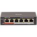 HiLook Powered by HIKVISION switch NS-0106P-45(B)/ 4x port/ 10/100 Mbps RJ45 ports PoE / 2x 100 Mbps uplink 301803814