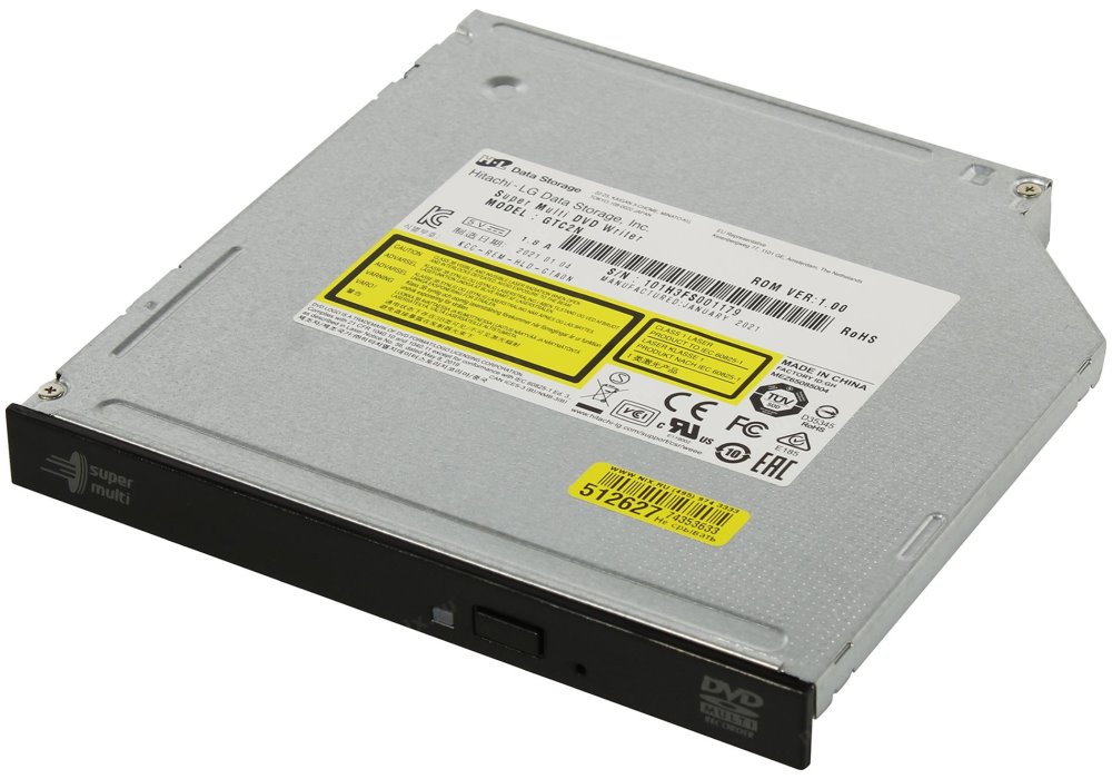 HITACHI LG - interná mechanika DVD-W/CD-RW/DVD±R/±RW/RAM/M-DISC GTC2N, Slim, 12.7 mm zásobník, čierny, voľne ložený bez