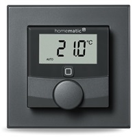 Homematic IP Nástěnný termostat se senzorem vlhkosti, antracit HmIP-WTH-A
