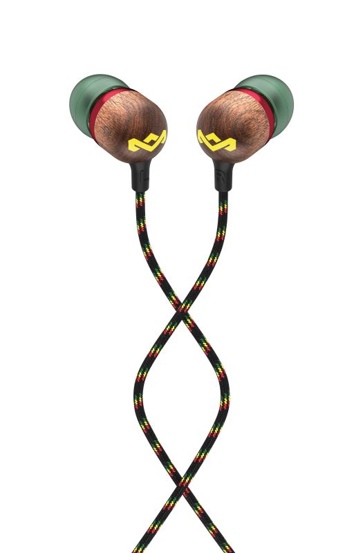 House of Marley Smile Jamaica, sluchátka do uší USB-C s mikrofonem, Rasta 0846885011911