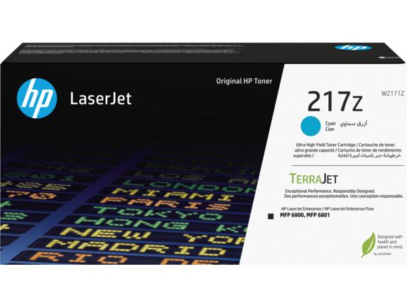 HP 217Z Cyn Original LaserJet Toner Crtg W2171Z