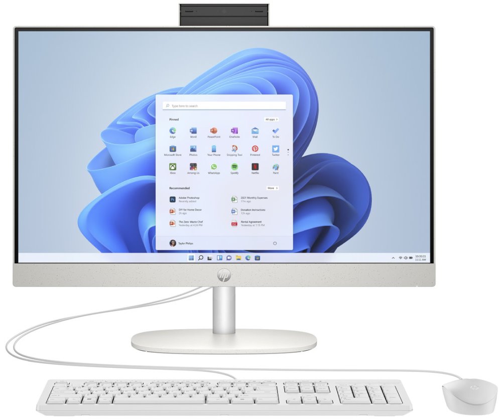 HP 24-cr0017nc AiO, INTEL i5-1334U, 23.8 1920x1080/IPS/Touch, UMA, 16GB, SSD 1TB, W11H, 2-2-0, White, WiFi+B B9CS8EA#BCM