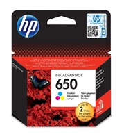 HP 650 tříbarevná inkoustová kazeta CZ102AE#BHK