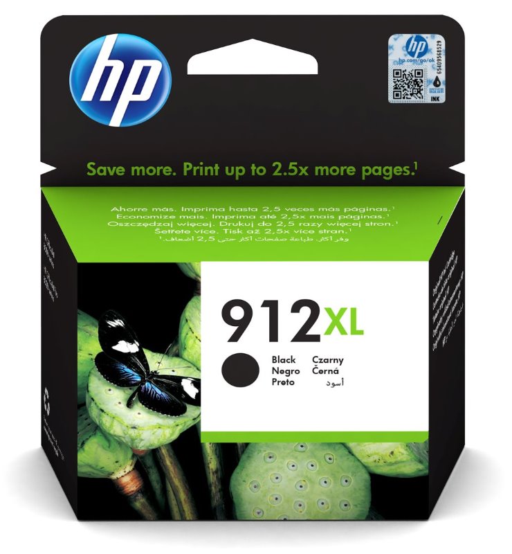 HP 912XL High Yield Black Original Ink Cartridge 3YL84AE