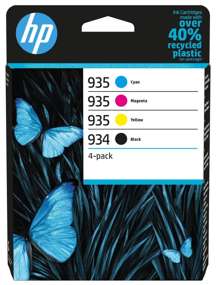HP 934 Black / 935 CMY Ink 4-Pack 6ZC72AE