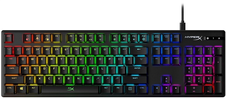 HP HyperX Alloy Origins RGB Mechanical Gaming Keyboard, HX Red-US 4P4F6AA#ABA