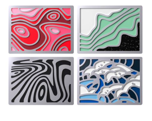 HP HyperX Balíček odznaků - magnetické odznaky Abstract 85U20AA