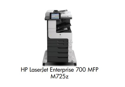 HP LaserJet Enterprise 700 MFP M725z (A3, 41 ppm A4, USB, Ethernet, Print/Scan/Copy/FAX, Digital Sending, Duplex, CF068A