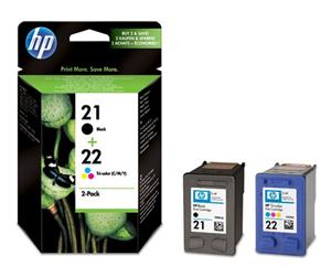 HP no. 21+22 - černá + barevná ink.kazeta, SD367AE