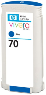 HP No 70 Ink Cart/130 ml Blue w/vivera C9458A