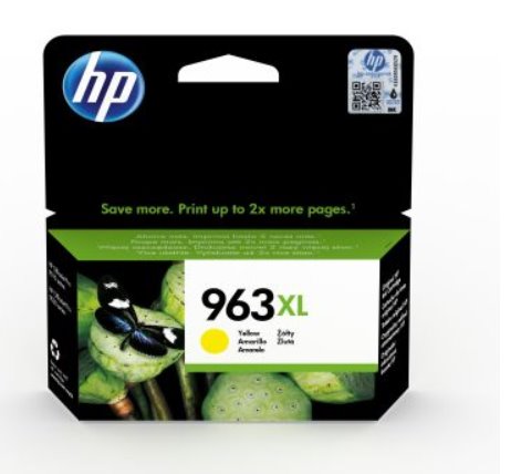 HP originál ink 3JA29AE, HP 963, yellow, 1600str., 22.92ml, high capacity, HP Officejet Pro 9010, 9