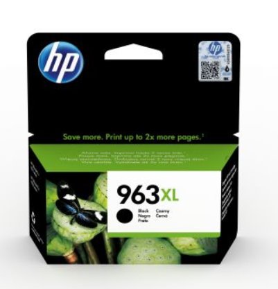 HP originál ink 3JA30AE, HP 963XL, black, 2000str., 48ml, high capacity, HP Officejet Pro 9012, 9014, 9015, 3JA30AE#BGY