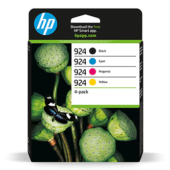 HP originál ink 6C3Z1NE, HP 924, CMYK, 500/3*400str., HP OfficeJet Pro 8120e, 8130e
