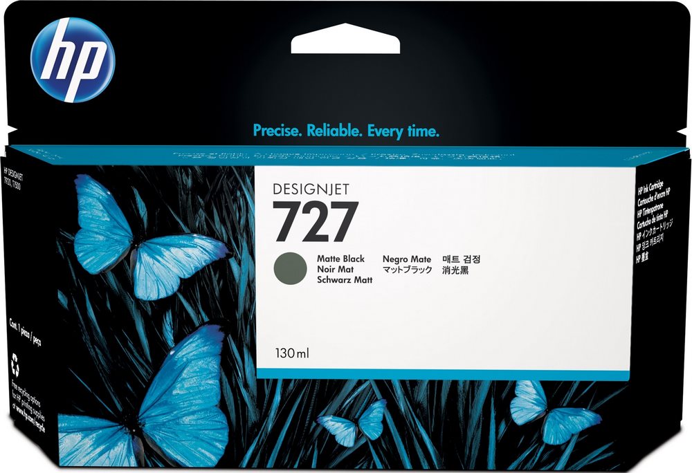 HP originál ink B3P22A, No.727, matte black, 130ml, HP DesignJet T1500, T2500, T920
